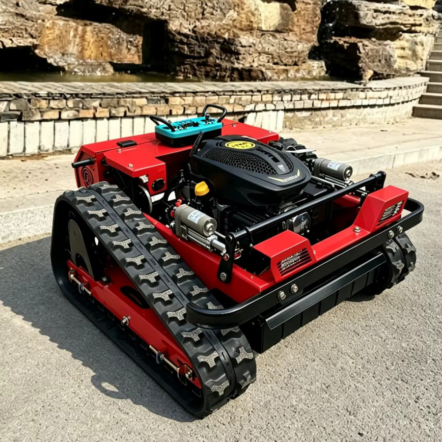 ENSENK Kleiner Raupenmäher mit Viertaktmotor, ferngesteuerter Roboter-Unkrautbekämpfer mit Kettenantrieb für Landwirtschaft und Gewerbe - Bild 2