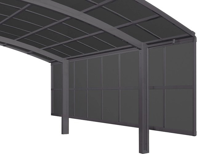 Ximax Carport Seitenwand 2 Module Schwarz B: 149,5 cm, H: 6 cm - Bild 1