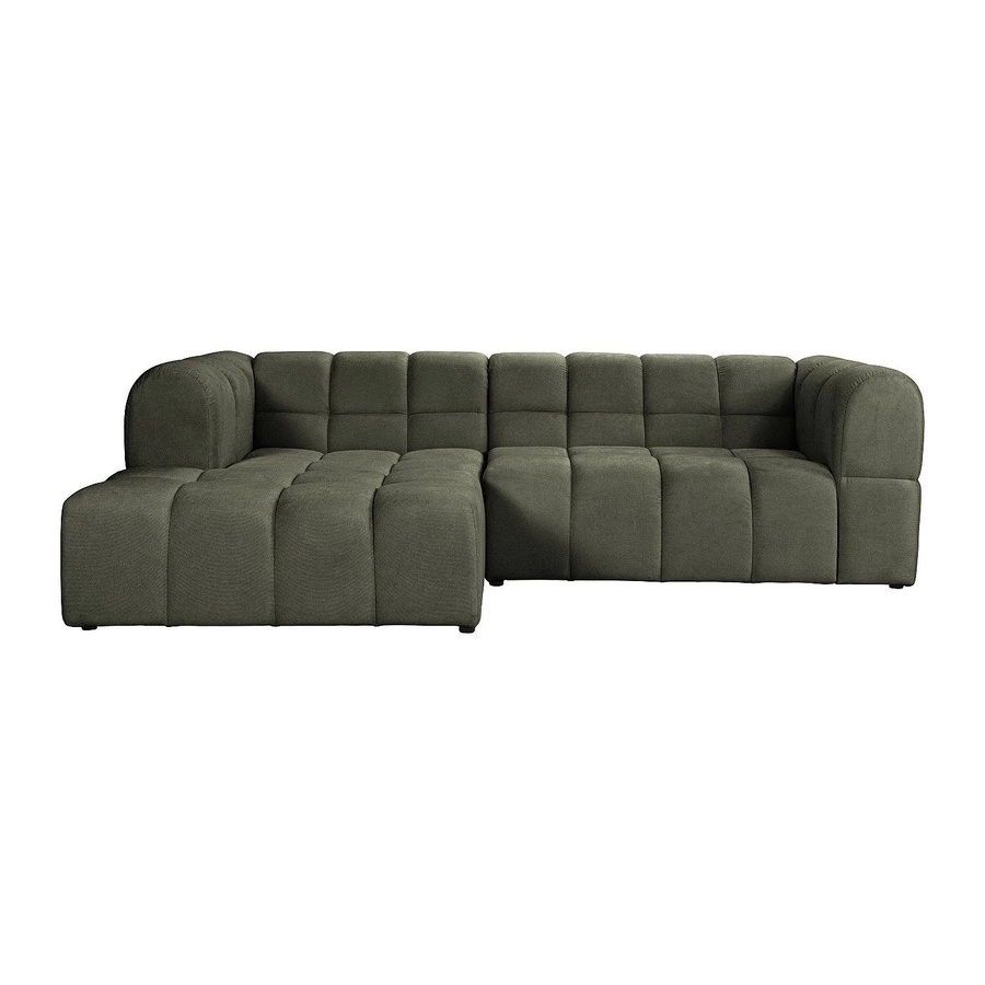 Vente-unique Sofa Rimalo L-Form in Khaki ohne Schlafmöglichkeit, Breite: 272 cm - Bild 2