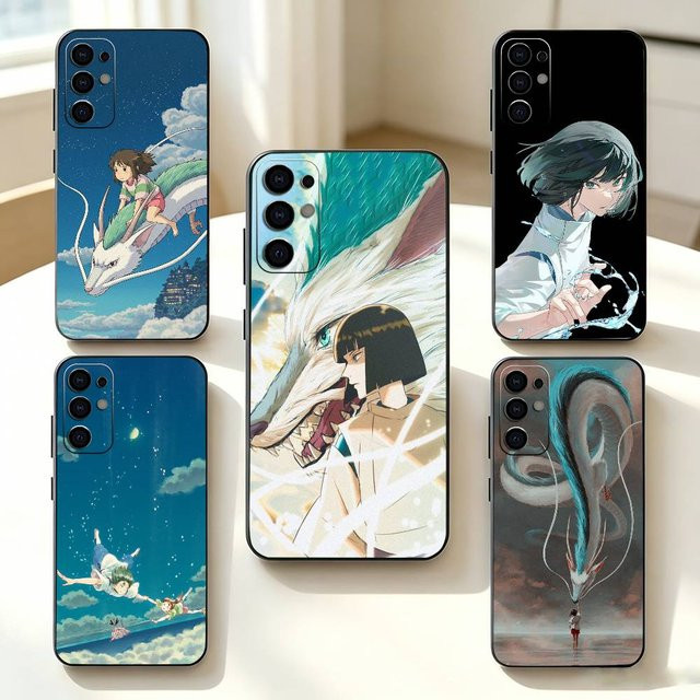 Spirited Away H-Haku Handyhülle aus schwarzem Silikon für Samsung Galaxy S25 S24 S23 S22 S21 S20 Ultra Plus FE Lite - Bild 1