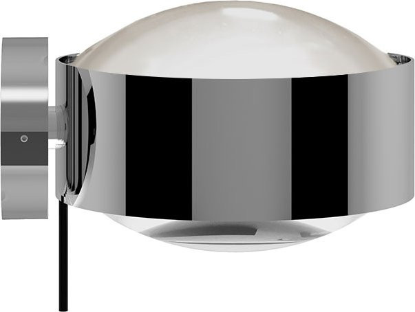 Top Light Puk! 160 Wall Avantgarde LED-Wandleuchte in Chrom mit Glaslinse und warmweißem Licht (2700K) - Bild 1