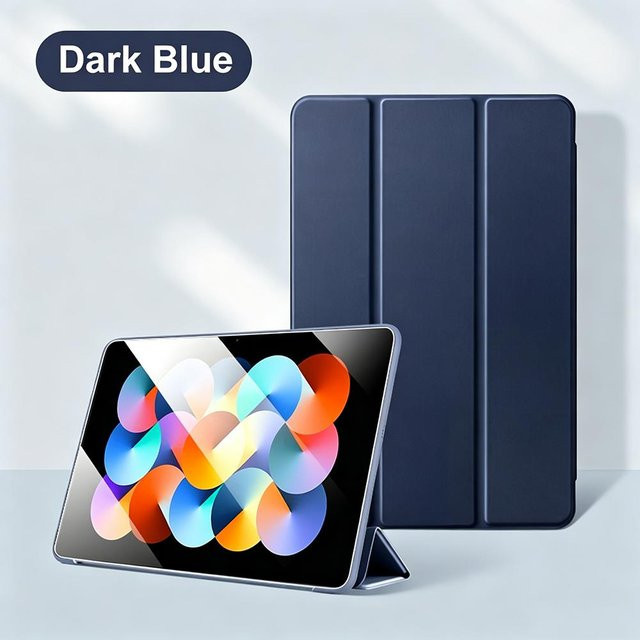 Samsung Silikon Tablet Hülle mit Flip-Ständer für Galaxy Tab A7 Lite A8 A9 A11 Plus in Blau - Bild 1