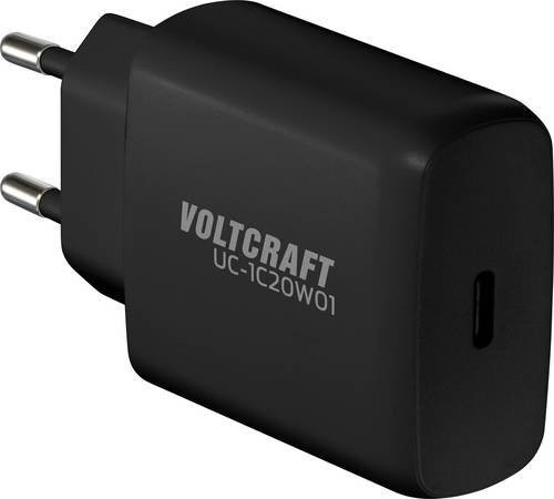 VOLTCRAFT USB-Ladegerät 20W mit USB-C PD 3.0 und GaN-Technologie in Schwarz - Bild 1