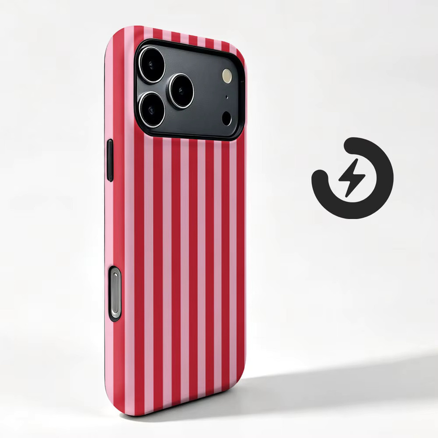 Magnetische 2-in-1 Schutzhülle mit roten Streifen für Apple iPhone Modelle in Rot - Bild 3