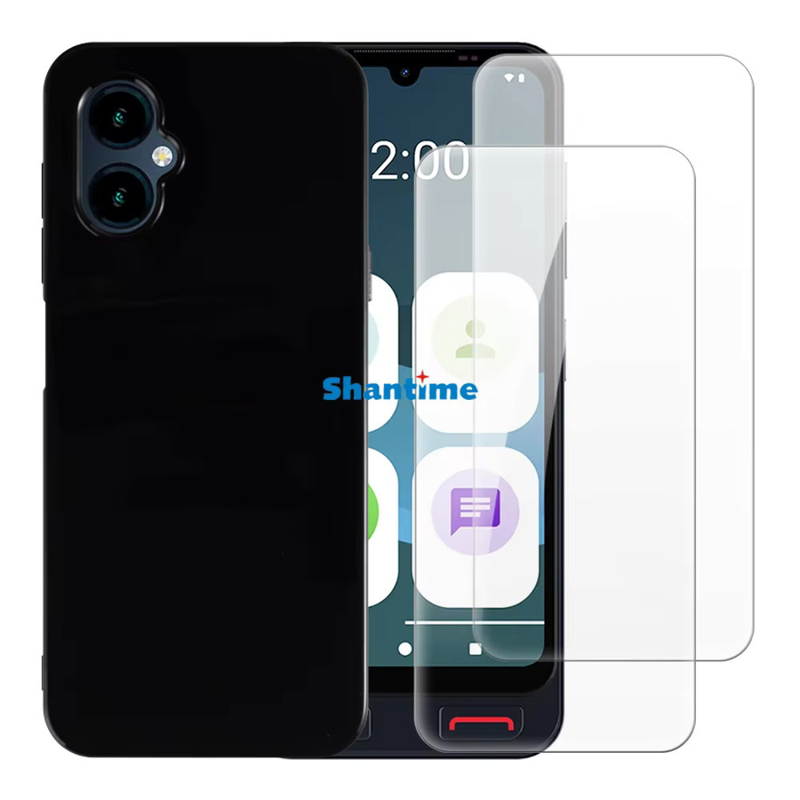 SPC Zeus 2 Pro Ganzkörperschutz Set mit weicher Hülle und 2er-Pack Displayschutzfolien aus gehärtetem Glas, transparent - Bild 1