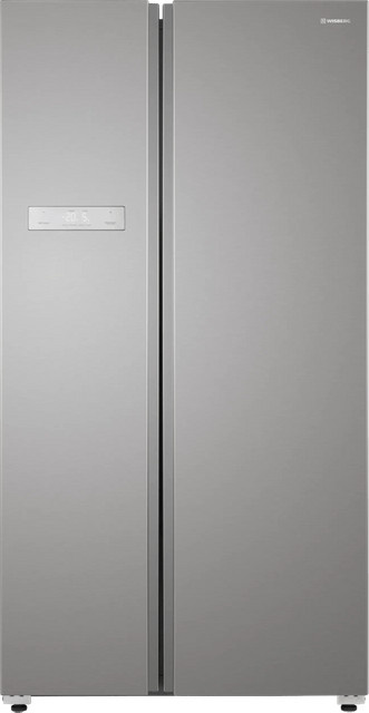 Wisberg Side-by-Side Kühl-Gefrierkombination WBSBSND595AZ in Silber mit No-Frost und Standard Fresh Zone, H: 213,0 cm, B: 91,2 cm, T: 67,0 cm - Bild 1