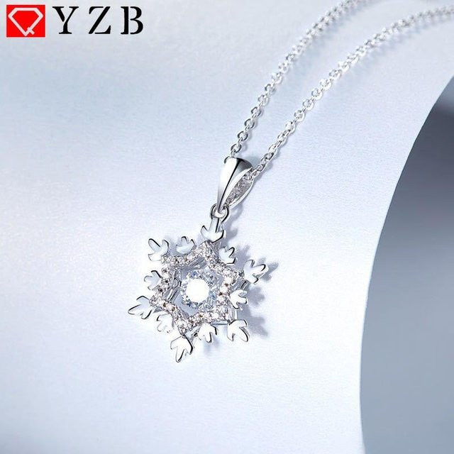 Anhänger Moissanit, Schneeflockenform, 925 Silber, Damen - Bild 1