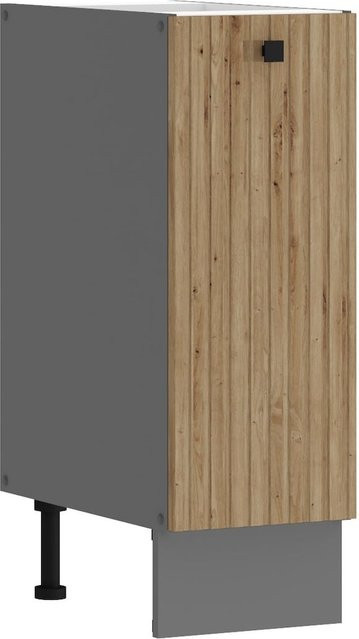 AVA Artisan Unterschrank mit Schrankauszug in Lamellenoptik, Breite: 30 cm - Bild 1