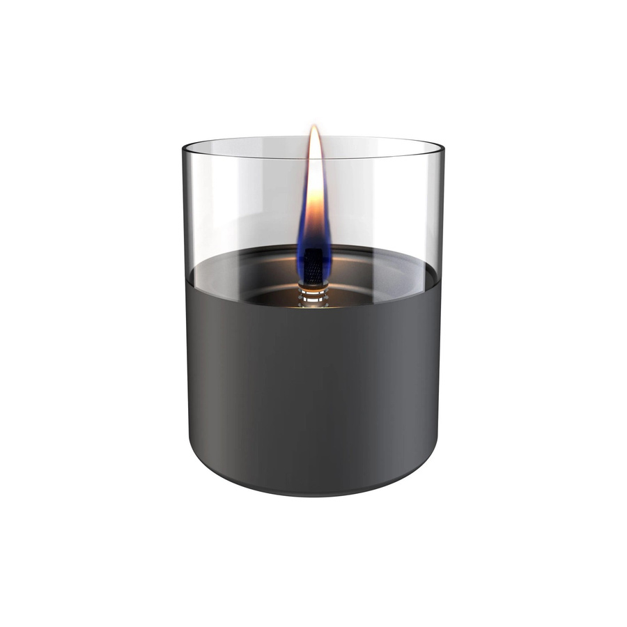 Tenderflame Tischfeuer Lilly Dunkelgrau mit 250 ml Tank aus Glas und Edelstahl - Bild 2