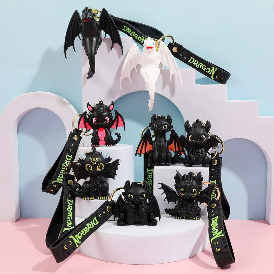 Potdemiel Schlüsselanhänger, Cartoon Anime 3D zahnloser Drache, Unisex - Bild 5