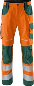 Kübler PSA Reflectiq Arbeitshose 2207 in Warnorange und Moosgrün mit Cordura - Bild 1