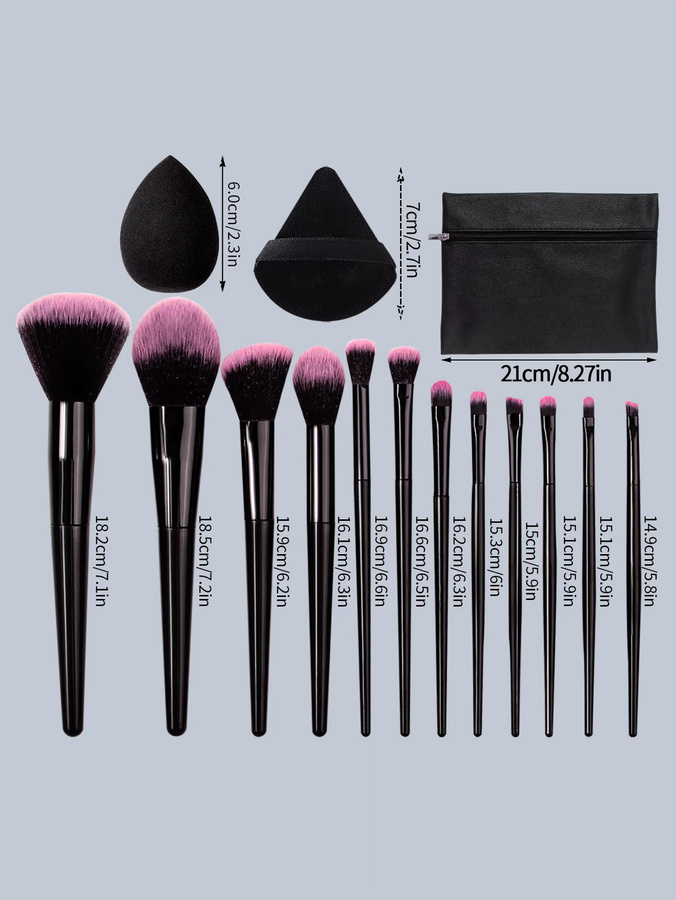 KOSSHOW Make-up-Pinsel-Set mit Schwamm und Aufbewahrungstasche, Unisex - Bild 4