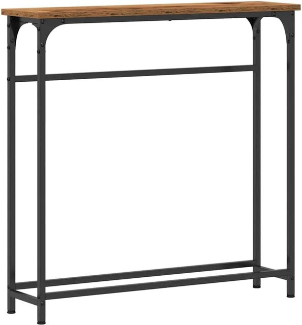 vidaXL Konsolentisch im Industriestil aus Schichtholz und Metall, Farbe Braun, B/T/H: 75 x 19,5 x 75 cm - Bild 1