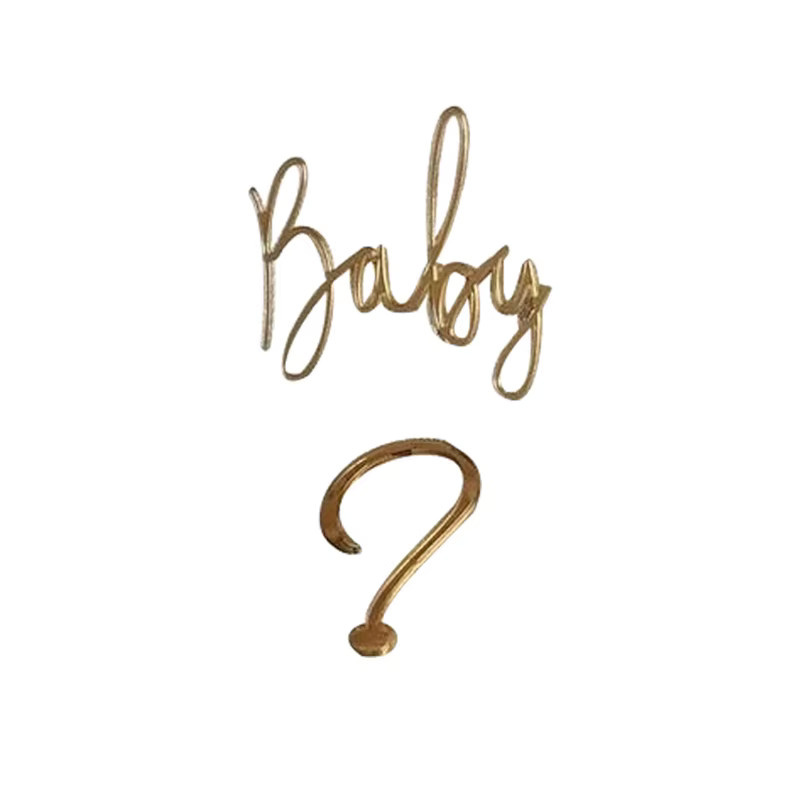OhBaby Baby-Kuchenaufsatz aus Acryl in Weiß für Babypartys und Gender Reveal Dekorationen - Bild 2