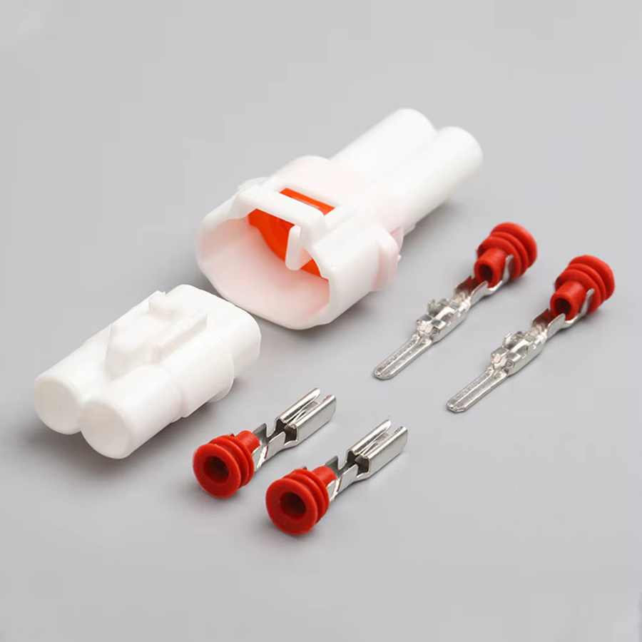 Sumitomo MT090 2-poliger wasserdichter Auto- und Motorradstecker Set, männlich-weiblich, weiß - Bild 3