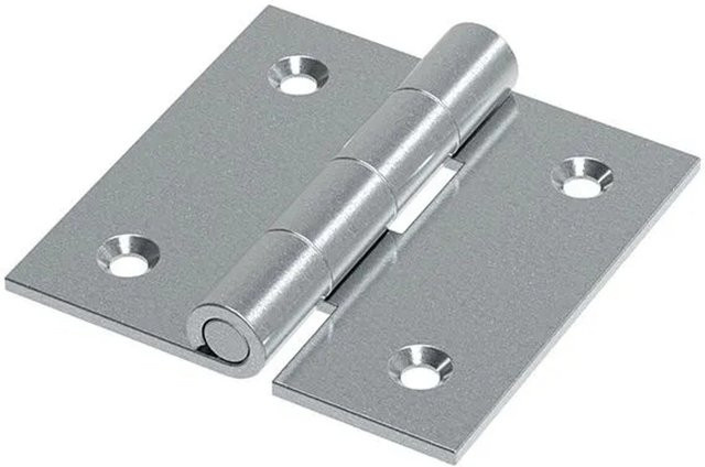 FeNau Butt Hinge Scharnier aus Stahl, verzinkt, Silber, B/H: 20 x 20 mm - Bild 1