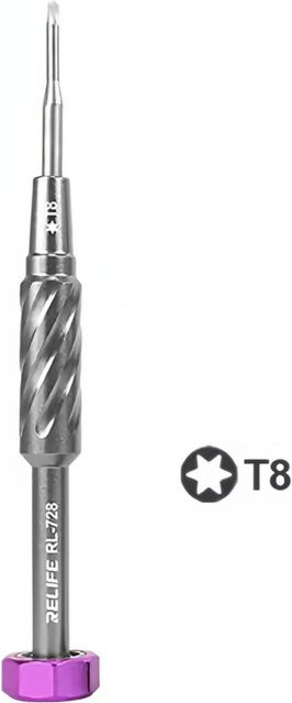 Relife RL-728 Torx T8 Schraubendreher in Silber aus Stahl - Bild 1