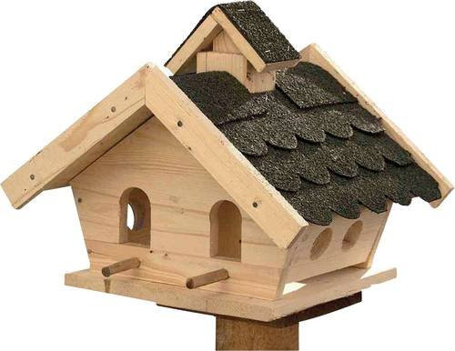Siena Garden Vogelfutterhaus Ybbs aus Kiefernholz, H x B x T: 28 x 36 x 28 cm - Bild 1