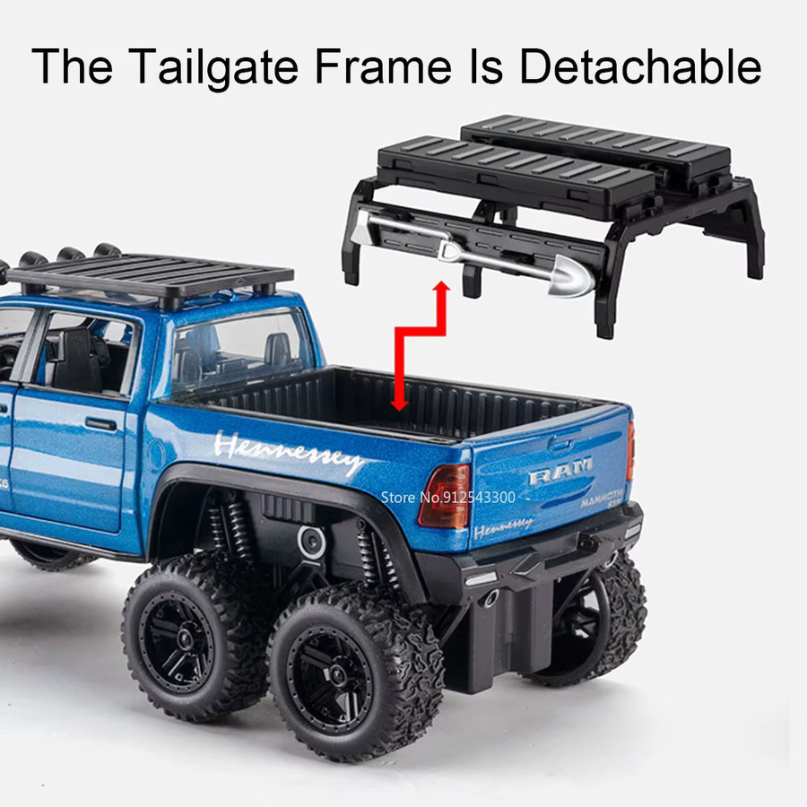 MAKEDA Mammoth Raptor F150, Modell Auto, 1:32, Metall, mit Licht und Sound - Bild 5