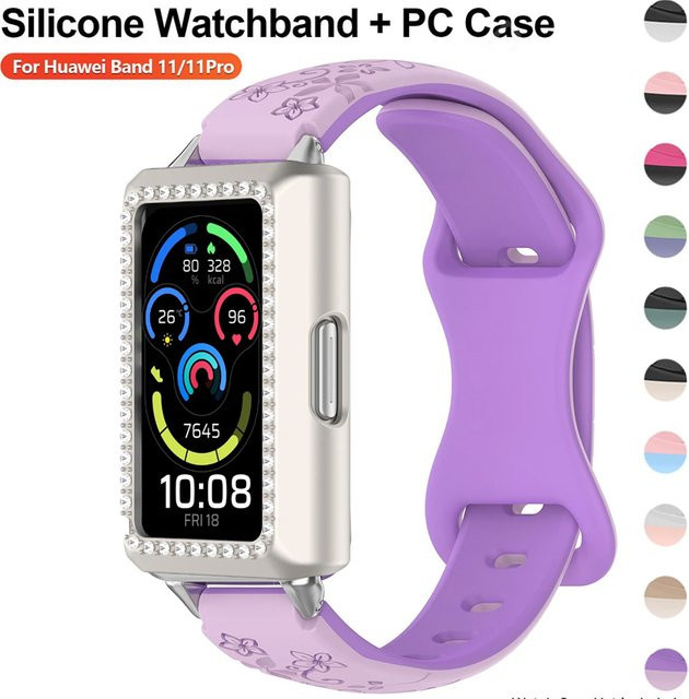 FancyWrist Uhrenarmband Silikon, Diamant, Kristall, Huawei Band 11 Pro - Bild 1