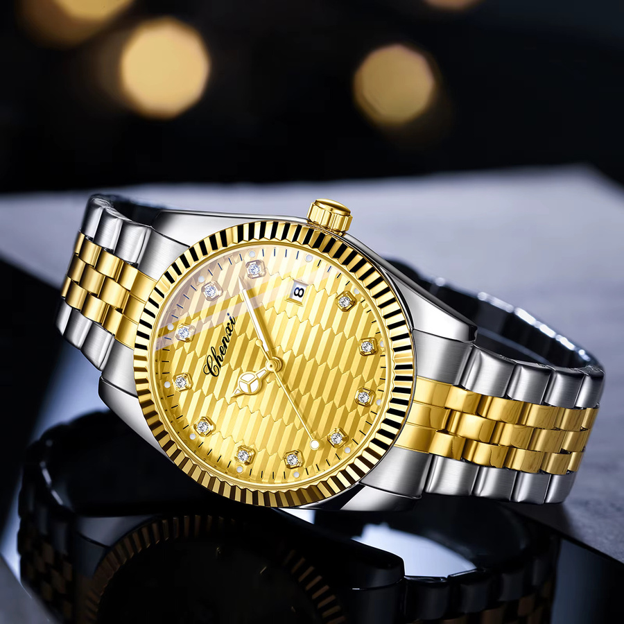 CHENXI Armbanduhr, Automatik, Edelstahl, Schwarz, Herren - Bild 2