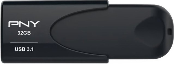 PNY Attache 4 USB-A 3.1 Flash Drive, 32 GB, Schwarz