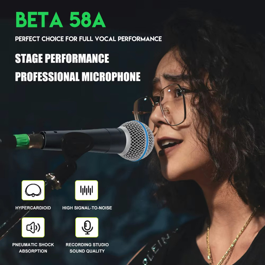 Shure Beta58 Dynamisches Gesangsmikrofon mit Transformator und Supernierencharakteristik in Schwarz - Bild 4