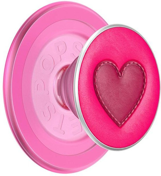 PopSockets PopGrip Stitched Sweet Heart Magnetischer Handygriff in Pink - Bild 1