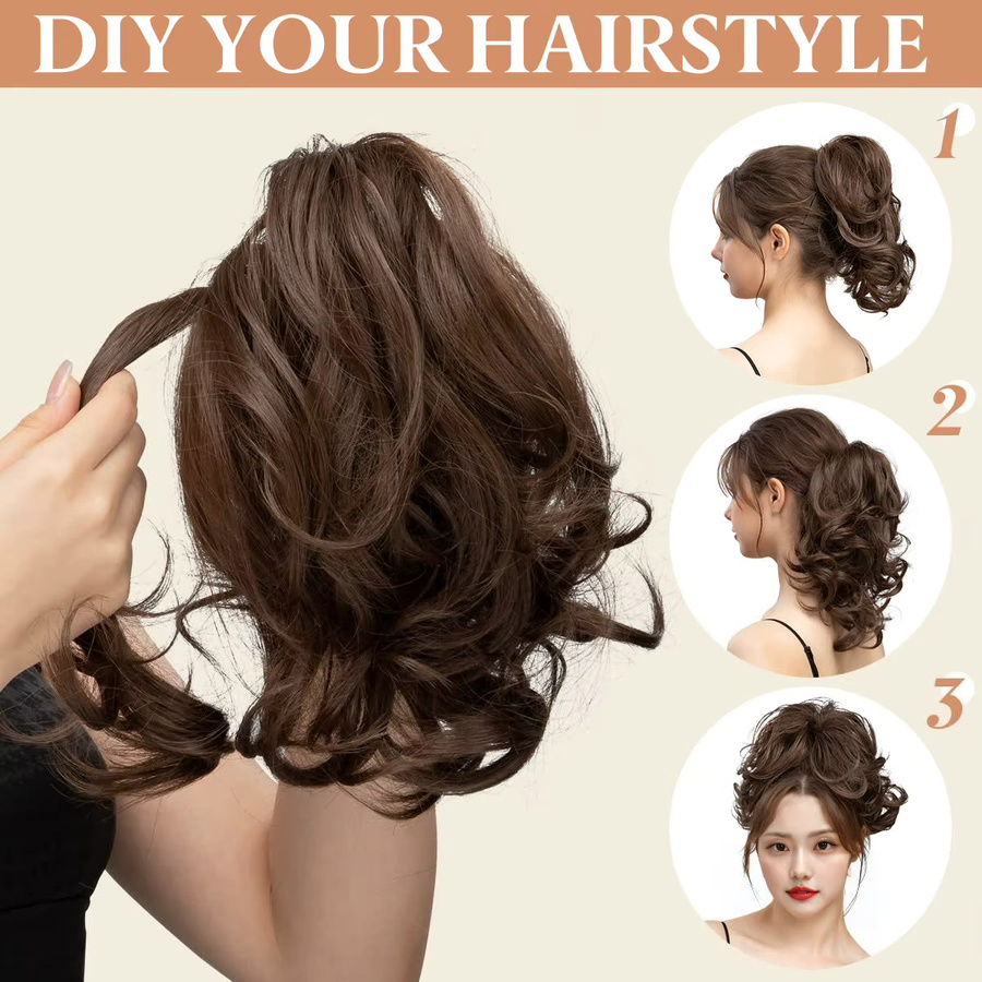 SARLA Haarteil Pferdeschwanz Extensions, Schwarz, Damen - Bild 2