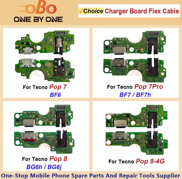 USB Lade Dock Board für Tecno POP 7 Pro 8 9 4G 5G mit USB-C Stecker Flex Kabel zur Reparatur in Multicolour - Bild 1