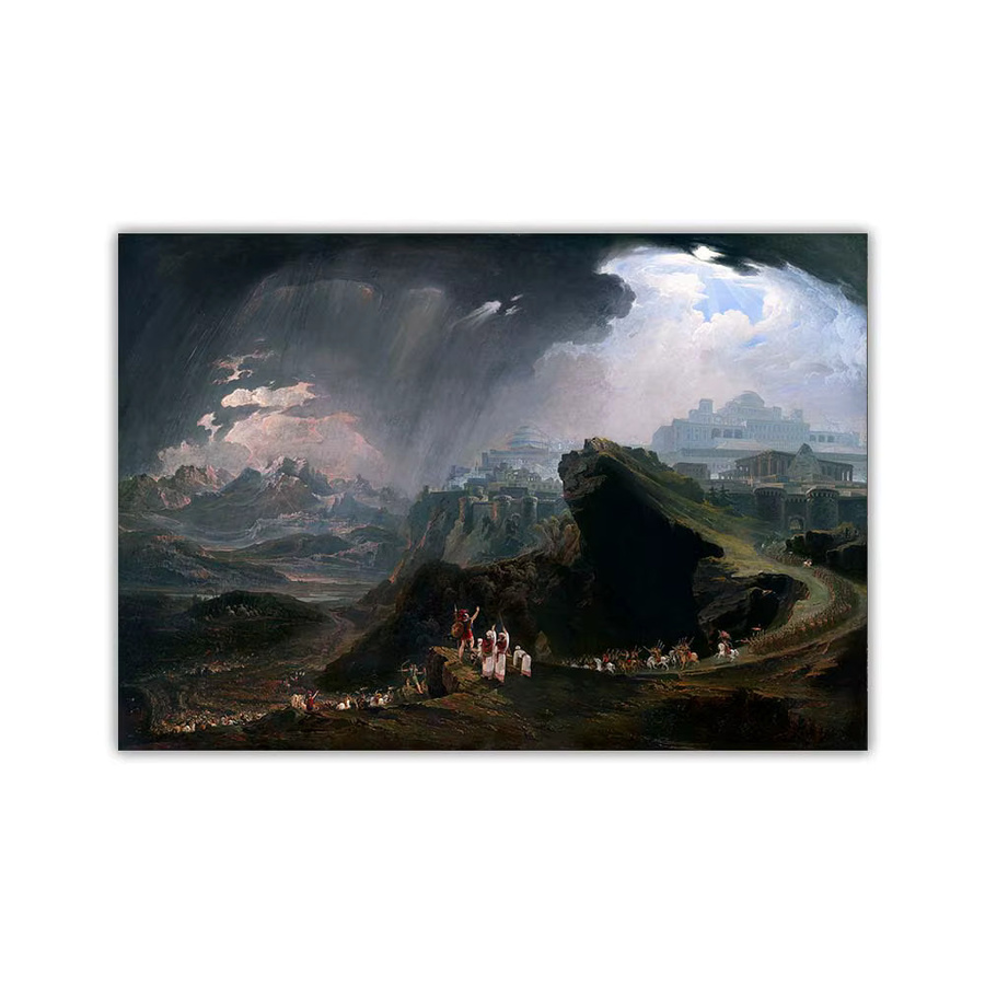 John Martin Impression Landscape Canvas Art Ölmalerei Wanddeko Mehrfarbig - Bild 2