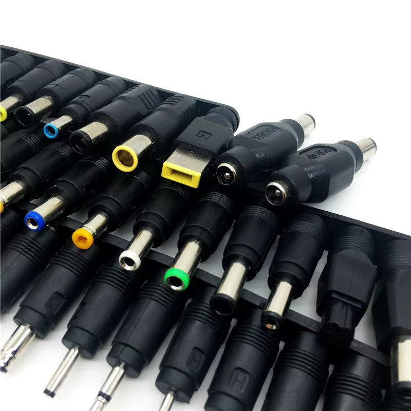 BSN DC-Stromadapter-Set mit AC-Stecker und 5,5x2,1mm DC-Buchse für Thinkpad Laptops, Schwarz - Bild 4