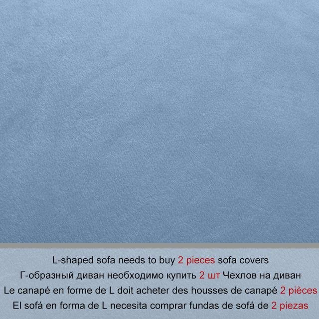 Lellen Elastischer Plüsch-Sofabezug in L-Form für Ecksofas und Chaiselongues, Polyester, Breite: 145-180 cm - Bild 1