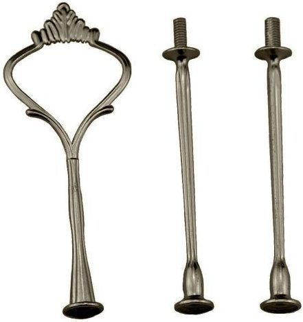 LadyStyle 3 Etagen Kuchenplattenständer in Bronze mit Kronen-Design aus Metall - Bild 1