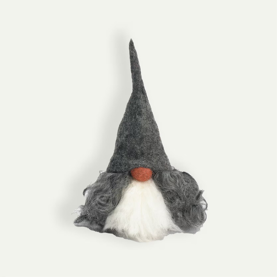 Åsas Tomtebod Viktor Wichtel Weihnachtsfigur in Grau, Höhe: 25 cm - Bild 1