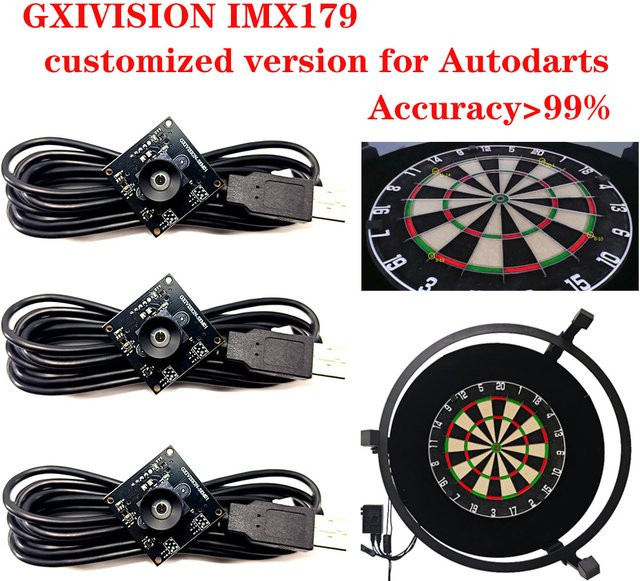 Autodarts GXIVISION IMX179 Kamera in Schwarz mit 1 MP und 30 fps für präzise Erkennung - Bild 1