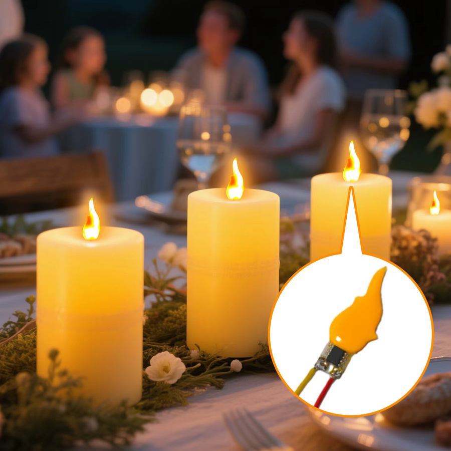 APWIKOGER LED-Flammeneffekt-Glühbirnen mit Flicker-Effekt, 3V Blitzkerzen für deine Party-Dekoration, 2200K Warmweiß - Bild 5