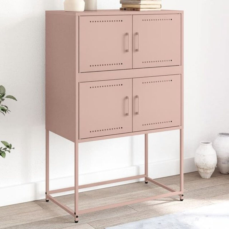 Sideboard vidaxl in Rosa aus Stahl im Industrial Design, B/T/H: 68,5 x 38,5 x 107 cm - Bild 1