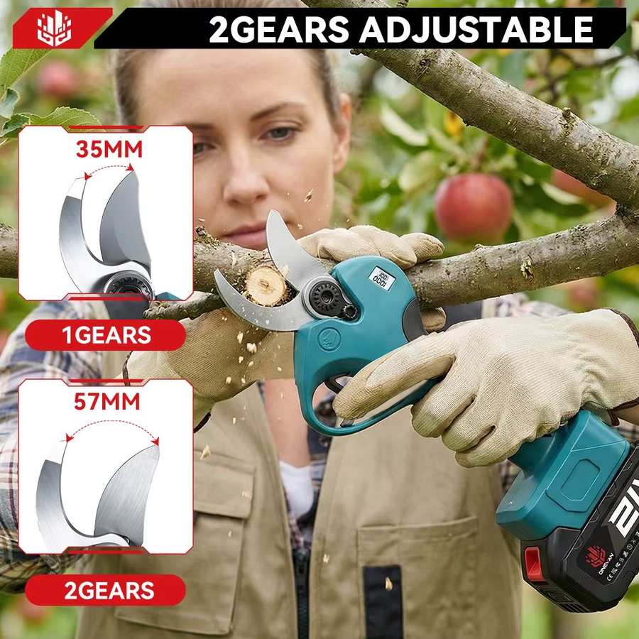 ONEVAN 2in1 Teleskop-Gartenschere mit 2800W bürstenlosem Motor und 45mm Schneidkapazität für Makita 18V LXT Akkus - Bild 2