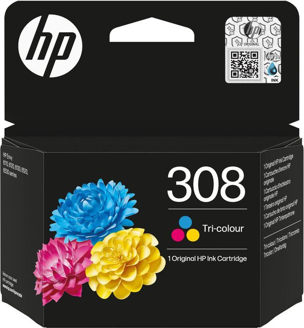 HP 308 Original Druckerpatronen-Set Multicolor Cyan Magenta Gelb für HP Envy 6110 6120 6130 6520 6530 - Bild 1