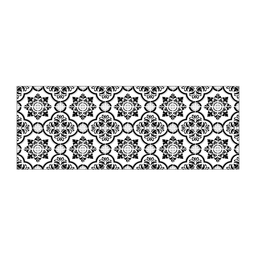 MySpotti Küchenrückwand Profix Cucina Elena in Fliesenoptik mit Aluminiumprofil, Weiß-Schwarz, Breite: 160 cm, Höhe: 60 cm - Bild 2