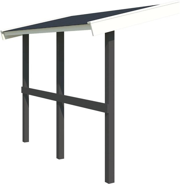Lasita Maja Schleppdach Grau, B/T: 220 x 90 cm - Bild 1