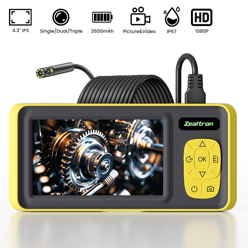 ZYPUSON Industrie-Endoskop mit 4,3 Zoll IPS-Display und wasserdichter USB-Sonde mit Autofokus-Objektiv - Bild 7