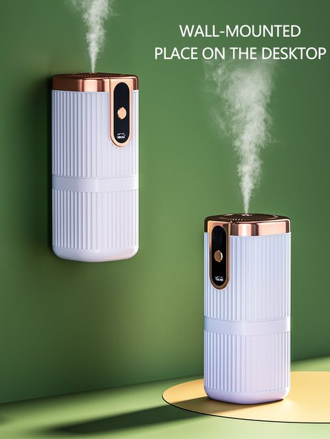 Wiederaufladbarer Mini-Diffusor für ätherische Öle in Weiß mit 5-Gang-Aromatherapiefunktion für Heim, Auto und Büro - Bild 1