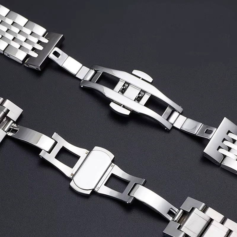 Aotelayer Uhrenarmband Edelstahl, Silber, Unisex, 20 mm, 22 mm - Bild 2