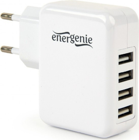EnerGenie EG-U4AC-02 USB-Ladegerät für Mobilgeräte in Weiß