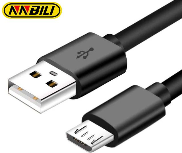 NNBILI Micro-USB-Kabel für Schnellladung und Datenübertragung, Schwarz - Bild 1