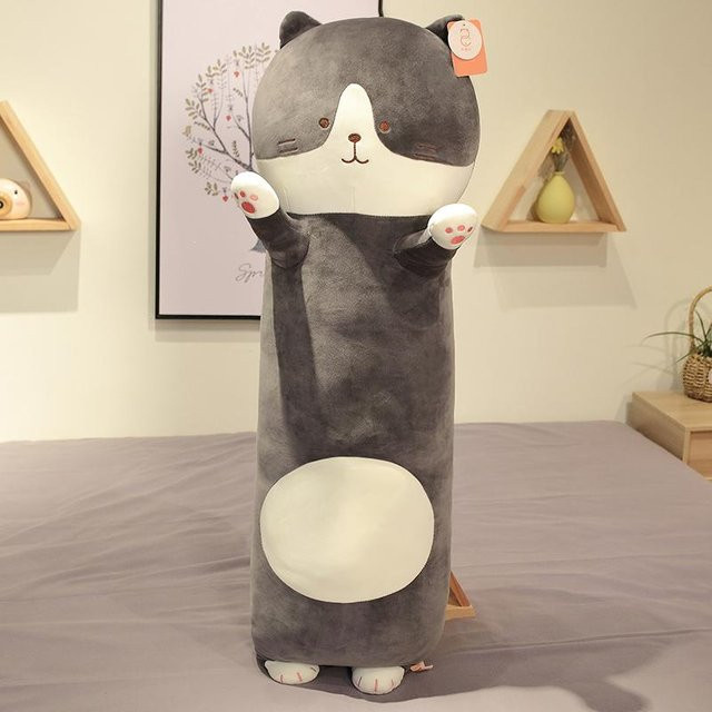 iangsu Cartoon Katze, Plüschtier, graue, 80cm, ab 14 Jahre - Bild 1