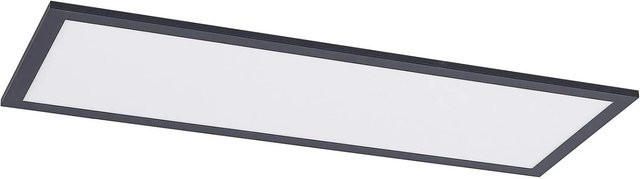 Lindby LED Panel Nelios Deckenleuchte mit Leselampe, Schwarz, Aluminium und Kunststoff, dimmbar, B: 36,0 cm, T: 30,0 cm, H: 5,2 cm - Bild 1