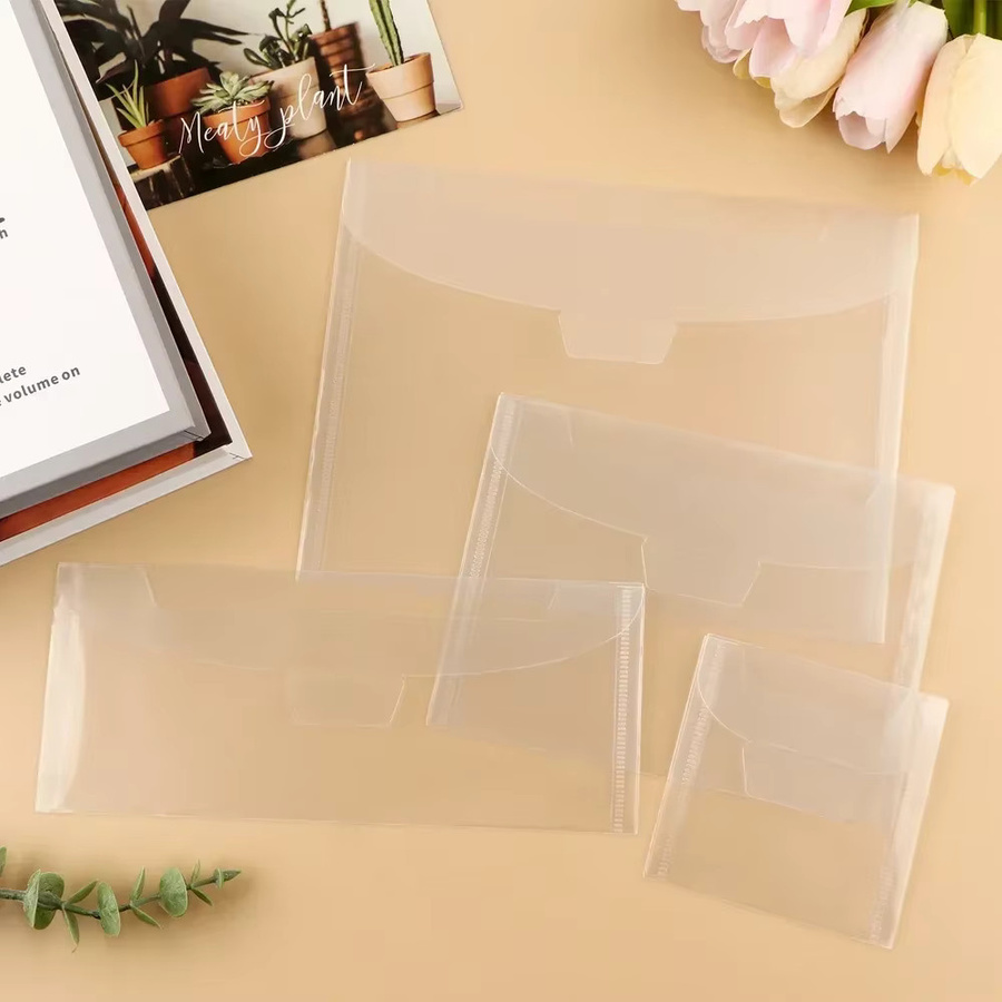 10er Set transparente Kunststoff-Aufbewahrungstaschen mit Wiederverschluß für Stempel, Schneidewerkzeuge und Bastelzubehör - Bild 1